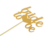 Maxbell Maxbell 1pcs Bride To Be Gold Glitter Wedding Shower Bachelorette Fancy Cupcake Cake Picks Romantic Decorations