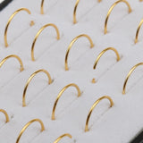 Maxbell 80 Pieces 316L Stainless Steel Nose Studs Hoops Piercing Lip Rings Jewelry