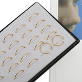 Maxbell 80 Pieces 316L Stainless Steel Nose Studs Hoops Piercing Lip Rings Jewelry