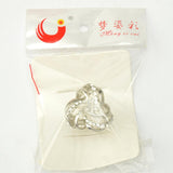Maxbell Fashion Women Rhinestone Three Loops Scarf Clips Wedding Party Favor Silver - Aladdin Shoppers