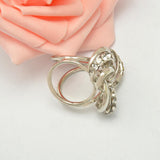 Maxbell Fashion Women Rhinestone Three Loops Scarf Clips Wedding Party Favor Silver - Aladdin Shoppers