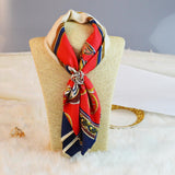 Maxbell Fashion Women Rhinestone Three Loops Scarf Clips Wedding Party Favor Silver - Aladdin Shoppers