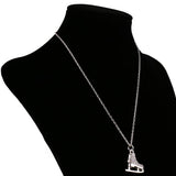 Maxbell Crystal Ice Figure Skate Shoe Boot Pendant Hockey Necklace Silver Tone - Aladdin Shoppers