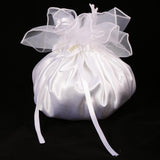 30xWedding Bridal Faux Pearl Mesh Satin Dolly Flower Bag Handbag Wedding Party