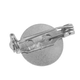 Maxbell 50pcs Silver Brooch Base Blanks Trays Backs Pins Setting DIY Findings 2 cm - Aladdin Shoppers