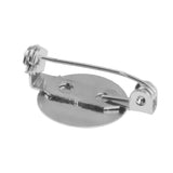 Maxbell 50pcs Silver Brooch Base Blanks Trays Backs Pins Setting DIY Findings 2 cm - Aladdin Shoppers