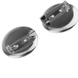 Maxbell 95pcs Silver Brooch Base Blanks Trays Backs Pins Setting DIY Findings 2 cm - Aladdin Shoppers