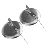 Maxbell 95pcs Silver Brooch Base Blanks Trays Backs Pins Setting DIY Findings 2 cm - Aladdin Shoppers