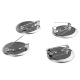 Maxbell 95pcs Silver Brooch Base Blanks Trays Backs Pins Setting DIY Findings 2 cm - Aladdin Shoppers
