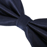 Adjustable Concealed Tuxedo Bow Tie Double Layer Party Necktie Dark Blue