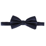 Adjustable Concealed Tuxedo Bow Tie Double Layer Party Necktie Dark Blue