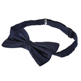 Adjustable Concealed Tuxedo Bow Tie Double Layer Party Necktie Dark Blue