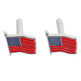 Maxbell Phenovo American Flag USA Patriotic Cuff Links Men's Wedding Party Gift - Aladdin Shoppers