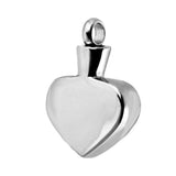 Maxbell Cross Heart Cremation Keepsake Memorial Ash Urn Holder Pendant Silver Black - Aladdin Shoppers
