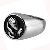 Maxbell Stainless Steel Memorial Keepsake Ash Urn Holder Ring Lady Hand in Hand US 8 - Aladdin Shoppers