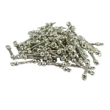 Maxbell 100x Silver Straight Bar Connectors Beads Charms Jewelry DIY Making Findings - Aladdin Shoppers