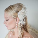 Maxbell Women Ladies Feather Hair Clip Wedding Party Fascinator Headpiece Jewelry - Aladdin Shoppers