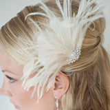 Maxbell Women Ladies Feather Hair Clip Wedding Party Fascinator Headpiece Jewelry - Aladdin Shoppers