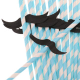 Maxbell 25Pcs 3D Moustache Summer Bar Decor Party Colorful Cocktail Drinking Straw - Aladdin Shoppers