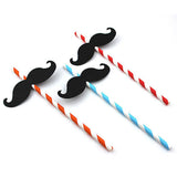 Maxbell 25Pcs 3D Moustache Summer Bar Decor Party Colorful Cocktail Drinking Straw - Aladdin Shoppers