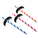 Maxbell 25Pcs 3D Moustache Summer Bar Decor Party Colorful Cocktail Drinking Straw - Aladdin Shoppers