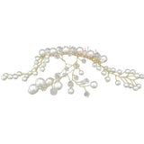 Maxbell Handmade Bridal Pearl Hair Side Combs Wedding Headpiece Jewelry Hairpin Gold - Aladdin Shoppers