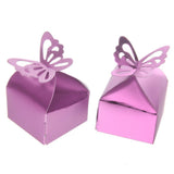 Maxbell 50PCS Butterfly Candy Gift Box Baby Shower Wedding Party Favor Light Purple - Aladdin Shoppers