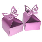 Maxbell 50PCS Butterfly Candy Gift Box Baby Shower Wedding Party Favor Light Purple - Aladdin Shoppers