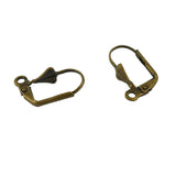 Maxbell 100x Copper, Bronze Color Earring Leverback Earring Findings Coil 17x11x5mm