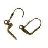 Maxbell 100x Copper, Bronze Color Earring Leverback Earring Findings Coil 17x11x5mm