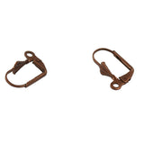 Maxbell 100x Copper, Bronze Color Earring Leverback Earring Findings Coil 17x11x5mm
