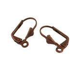 Maxbell 100x Copper, Bronze Color Earring Leverback Earring Findings Coil 17x11x5mm