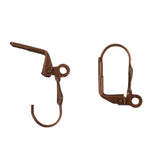 Maxbell 100x Copper, Bronze Color Earring Leverback Earring Findings Coil 17x11x5mm