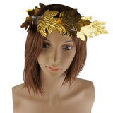 Maxbell 4 Pieces Gold Green Leaf Roman Greek Goddess Laurel Wreath Party Headband