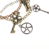 Maxbell Gothic Steampunk Bracelet Mulilayer Gear Angel Wing Key Chain Bracelets - Aladdin Shoppers