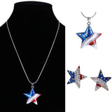 Maxbell Fashion American Flag USA Star Design Earrings Ear Studs Patriotic Jewelry - Aladdin Shoppers