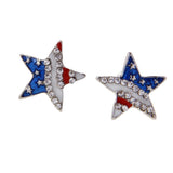 Maxbell Fashion American Flag USA Star Design Earrings Ear Studs Patriotic Jewelry - Aladdin Shoppers