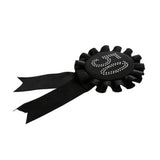 Maxbell Glitter 50 Award Ribbon Rosette Badge Brooch Birthday Party Favour Black - Aladdin Shoppers