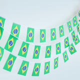 Maxbell 30Pcs 10m Brazilian Flag String Bunting Banner Garland Outdoor Garden Decor - Aladdin Shoppers