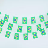 Maxbell 30Pcs 10m Brazilian Flag String Bunting Banner Garland Outdoor Garden Decor - Aladdin Shoppers