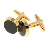 Maxbell Men Tuxedo Collar Buttons Shirt Cufflinks Formal Dress Costume Gold black - Aladdin Shoppers