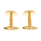 Maxbell Men Tuxedo Collar Buttons Shirt Cufflinks Formal Dress Costume Gold black - Aladdin Shoppers