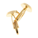 Maxbell Men Tuxedo Collar Buttons Shirt Cufflinks Formal Dress Costume Gold black - Aladdin Shoppers