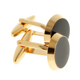 Maxbell Men Tuxedo Collar Buttons Shirt Cufflinks Formal Dress Costume Gold black - Aladdin Shoppers