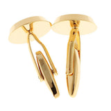 Maxbell Men Tuxedo Collar Buttons Shirt Cufflinks Formal Dress Costume Gold black - Aladdin Shoppers
