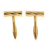 Maxbell Men's Formal Dress Cylinder Incline Spiral Shape Shirt Cufflinks Gold - Aladdin Shoppers