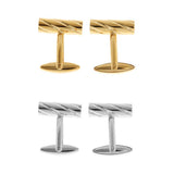 Maxbell Men's Formal Dress Cylinder Incline Spiral Shape Shirt Cufflinks Gold - Aladdin Shoppers