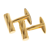 Maxbell Men's Formal Dress Cylinder Incline Spiral Shape Shirt Cufflinks Gold - Aladdin Shoppers