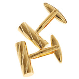 Maxbell Men's Formal Dress Cylinder Incline Spiral Shape Shirt Cufflinks Gold - Aladdin Shoppers