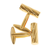 Maxbell Men's Formal Dress Cylinder Incline Spiral Shape Shirt Cufflinks Gold - Aladdin Shoppers